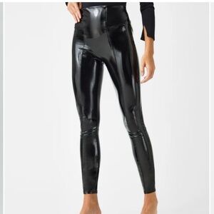 SPANX Glossy Black High-Waist Leggings